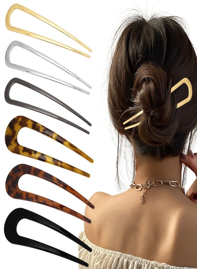 Canitor 6Pcs French Hair Pin for Thick Hair 5.4 inch Large French Twist Hair Pin Hair Accessories for Women - Image 1